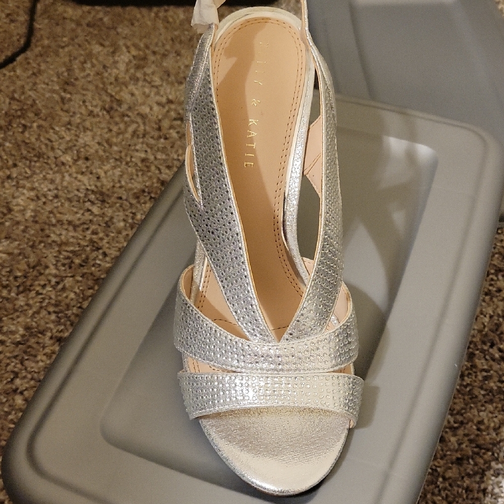 Kelly & Katie Silver Evening Shoes